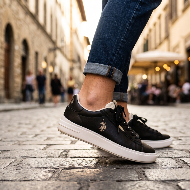 U.S. POLO ASSN. Nero Polyurethane Women's Sneaker