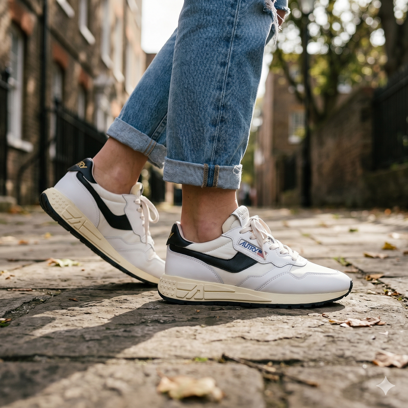 Autry White Leather Low Top Sneakers