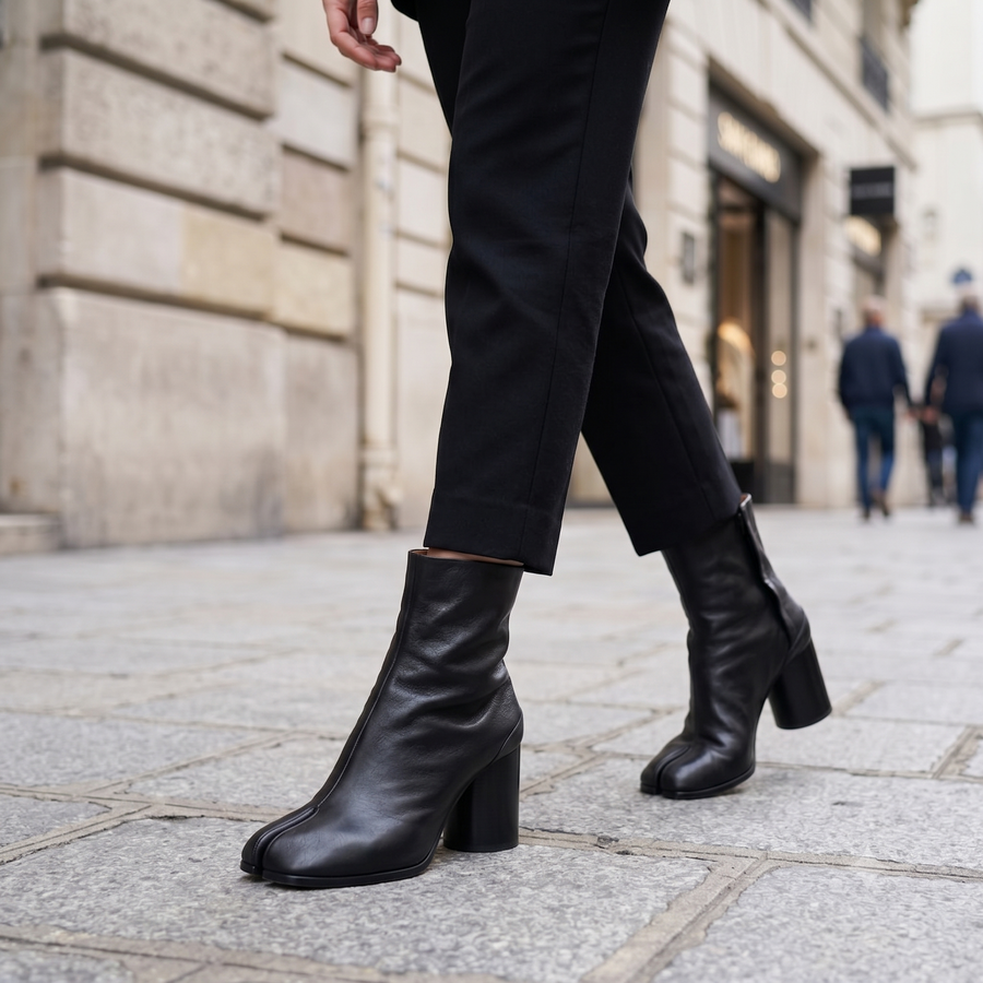 Maison Margiela Black Lamb Ovis Aries Aries Ankle Boots
