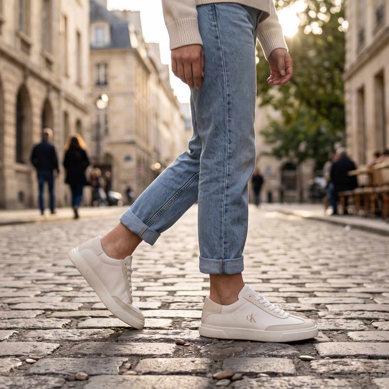 Calvin Klein Bianco Polyester Woman Sneaker