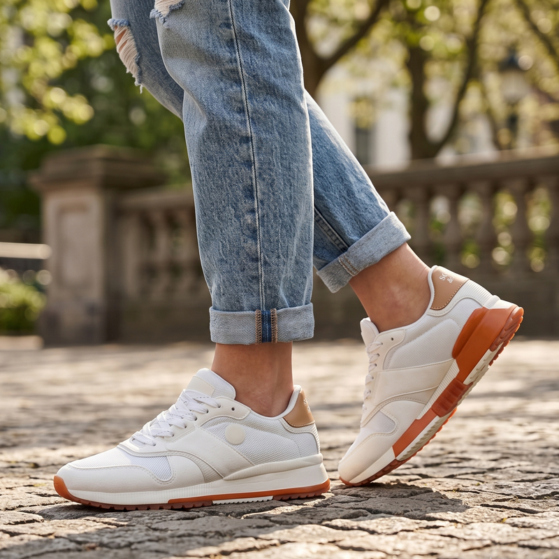 Scotch & Soda White Leather Athletic Sneakers
