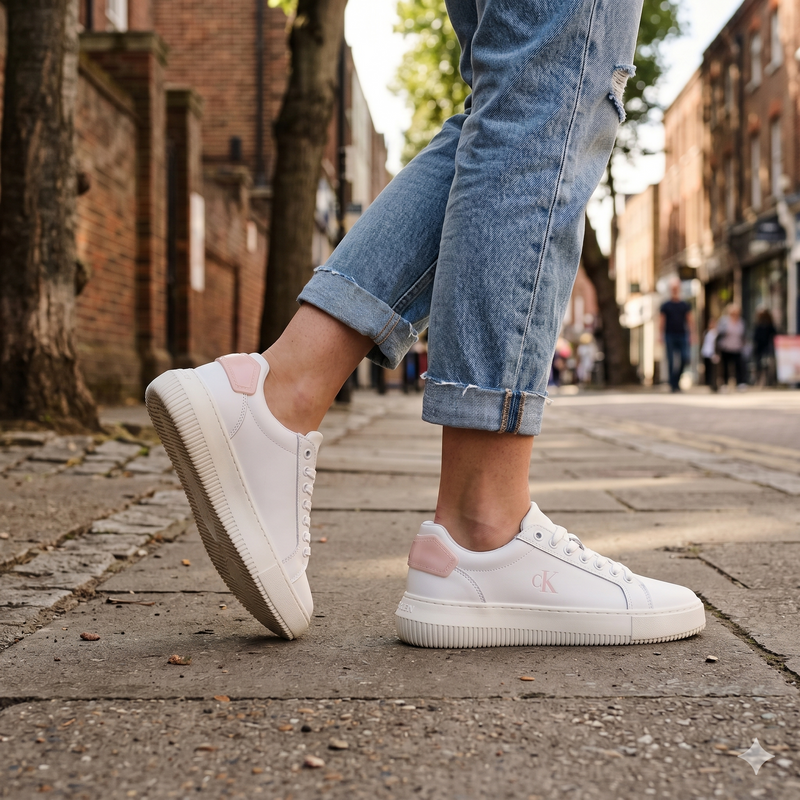 Calvin Klein White Polyurethane Women Sneaker