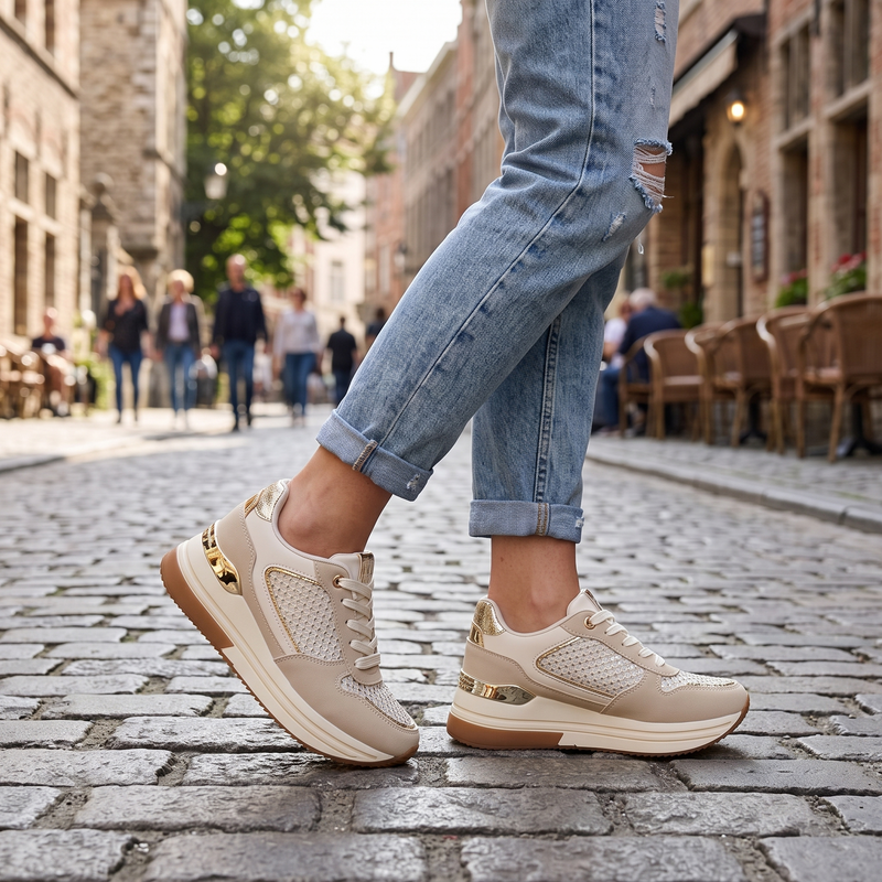 Laura Biagiotti Beige Polyurethane Women Sneaker