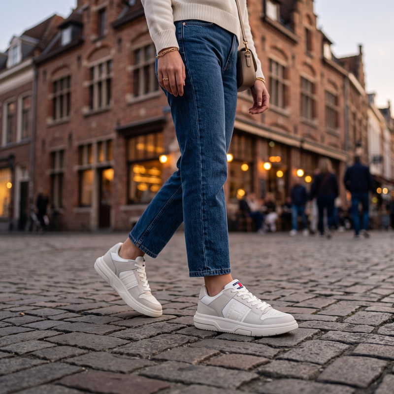 Tommy Hilfiger White Leather Women Sneaker