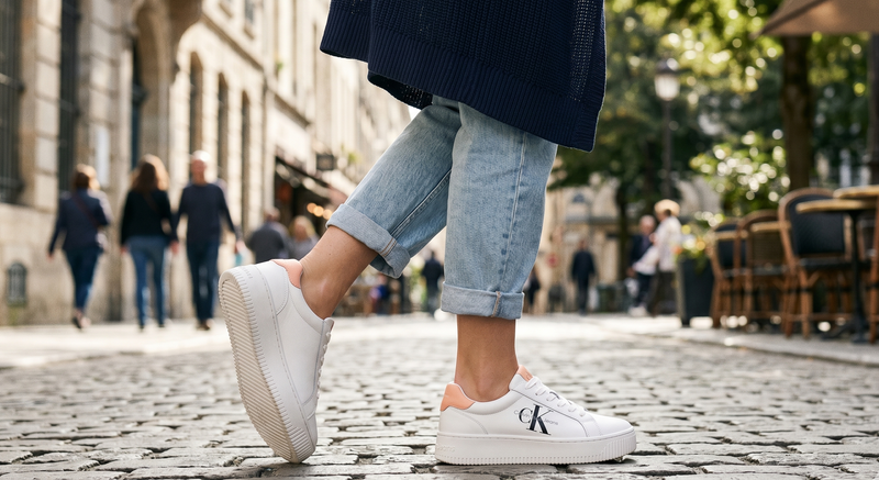 Calvin Klein White Leather Women Sneaker