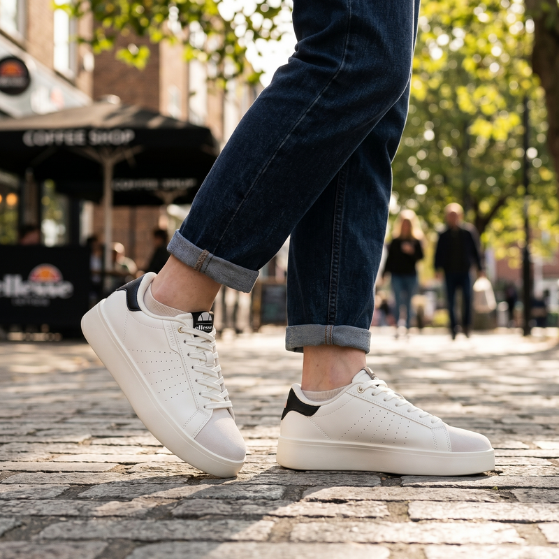 Ellesse Bianco Polyurethane Women Sneaker