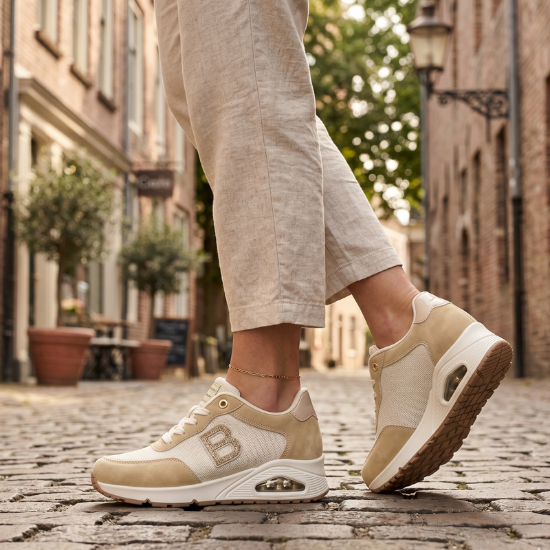 Laura Biagiotti Beige Polyurethane Women Sneaker