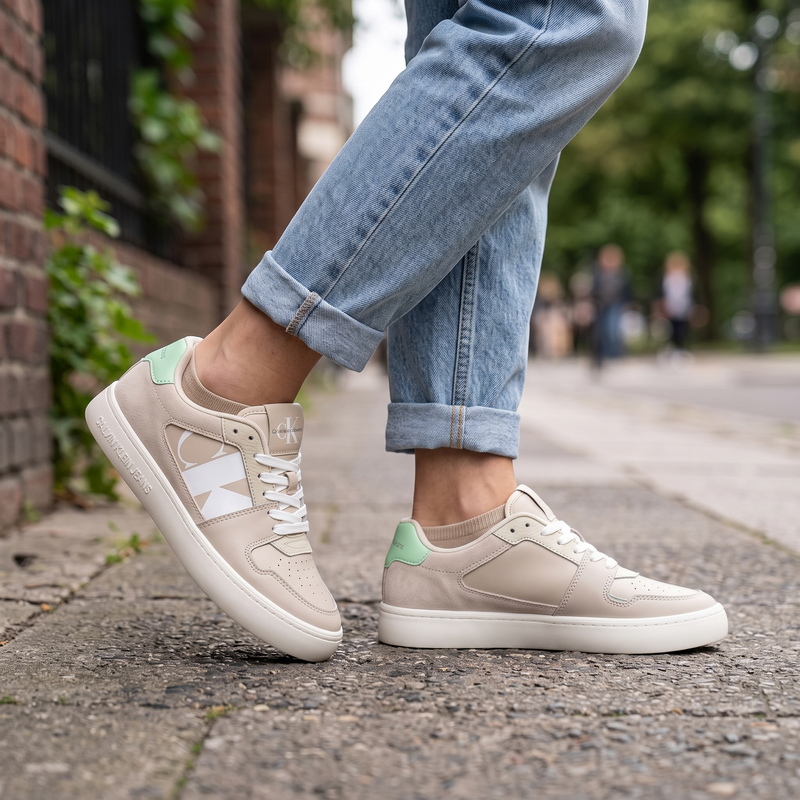 Calvin Klein Beige Polyurethane Women Sneaker