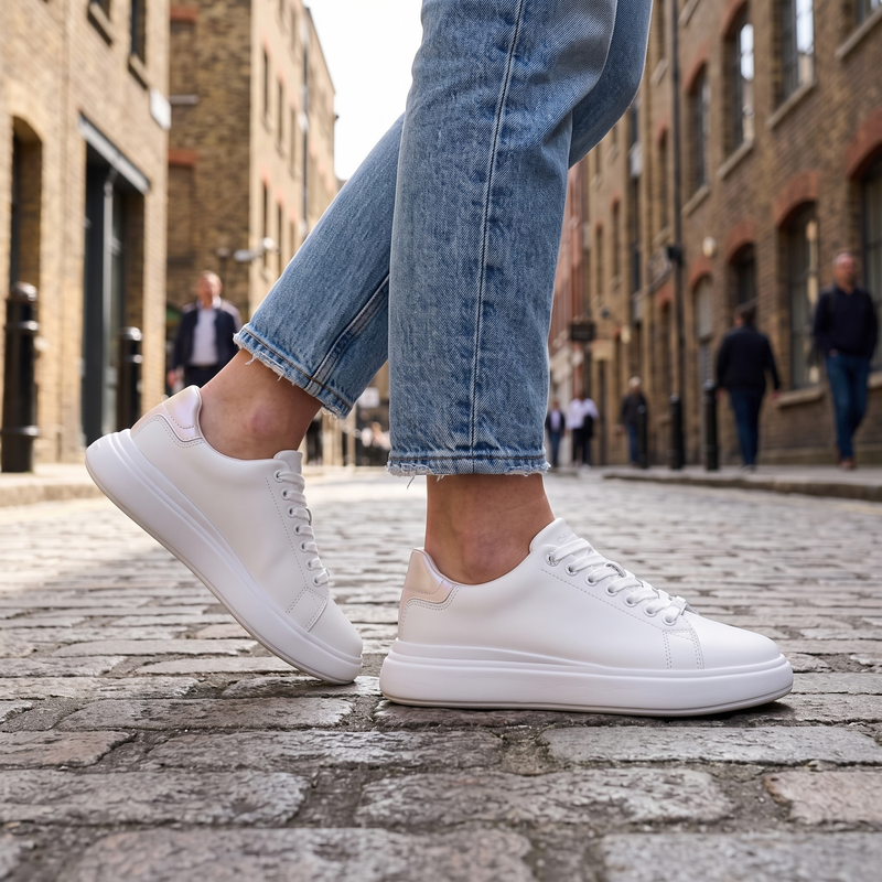 Calvin Klein Bianco Pelle Donna Sneaker