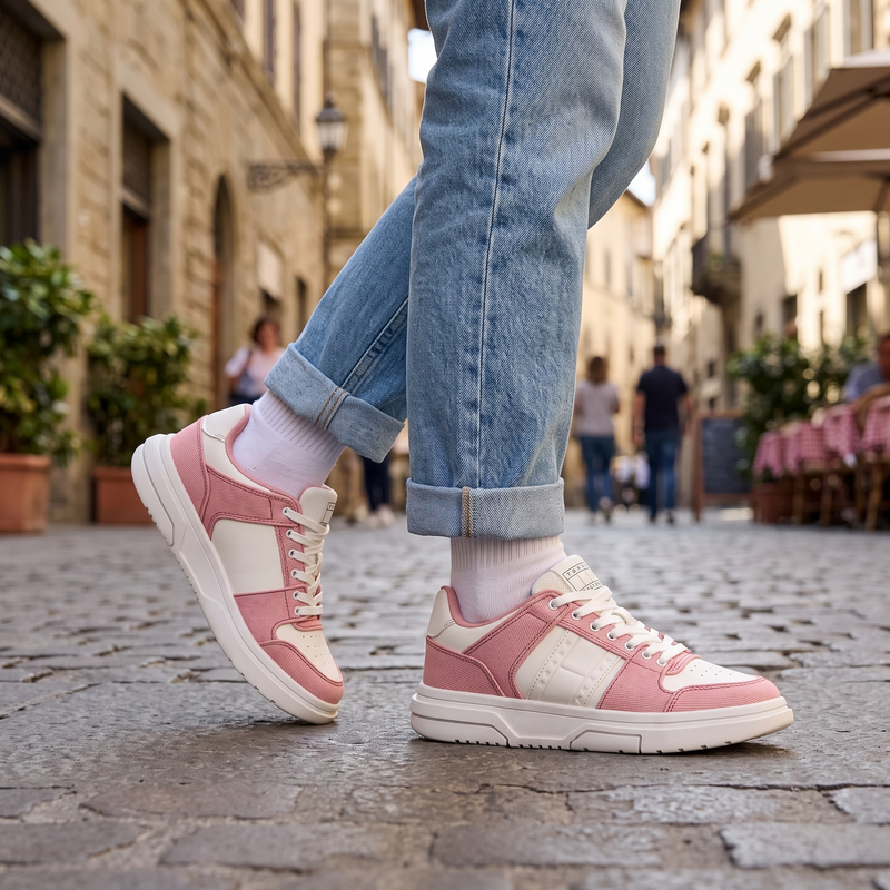 Tommy Hilfiger Rosa Poliuretano Donna Sneaker