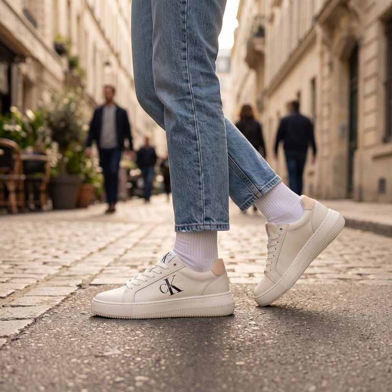 Calvin Klein Bianco Polyurethane Women Sneaker