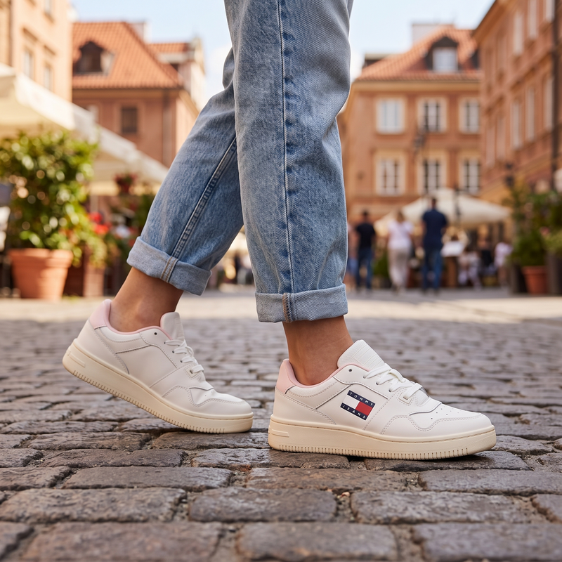 Tommy Hilfiger Bianco Leather Women Sneaker