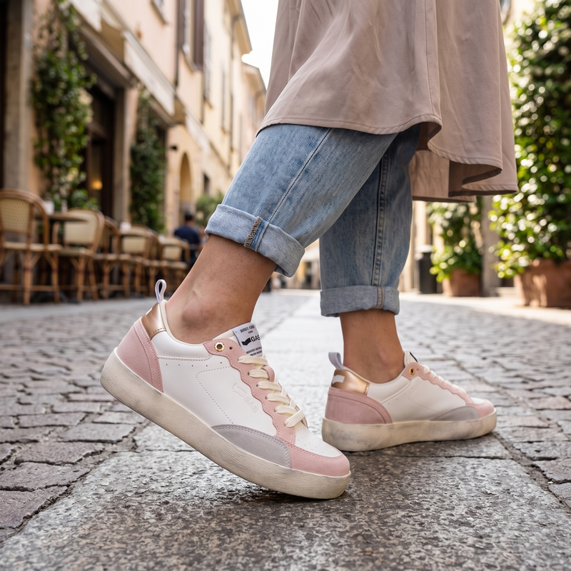 Gas Bianco Poliuretano Women Sneaker