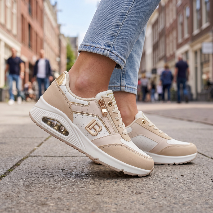 Laura Biagiotti Beige Polyurethane Women Sneaker