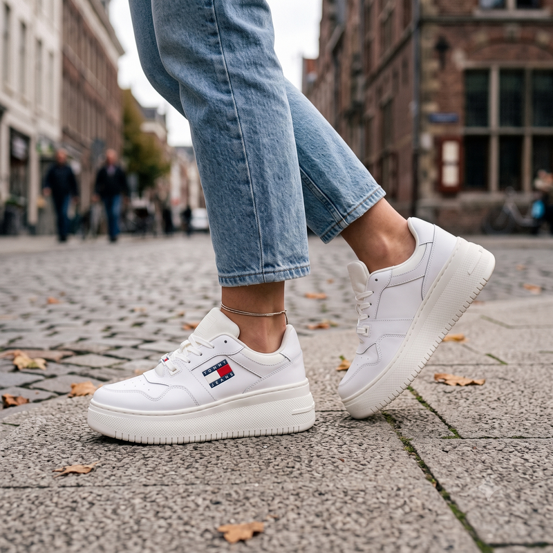 Tommy Hilfiger Bianco Leather Women Sneaker