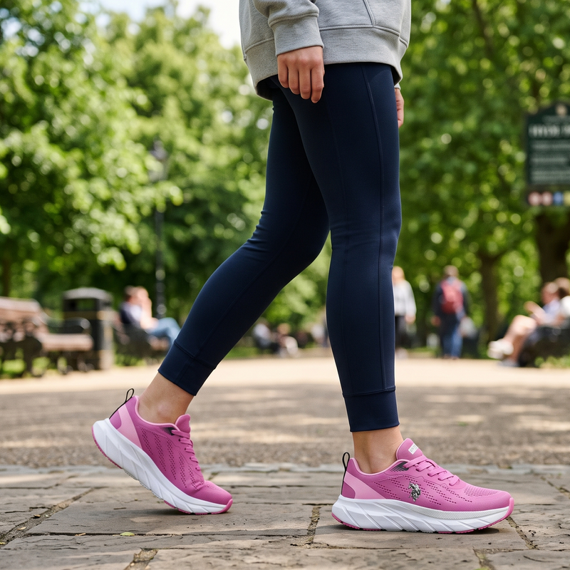 U.S. POLO ASSN. Pink Polyurethane Women Sneaker