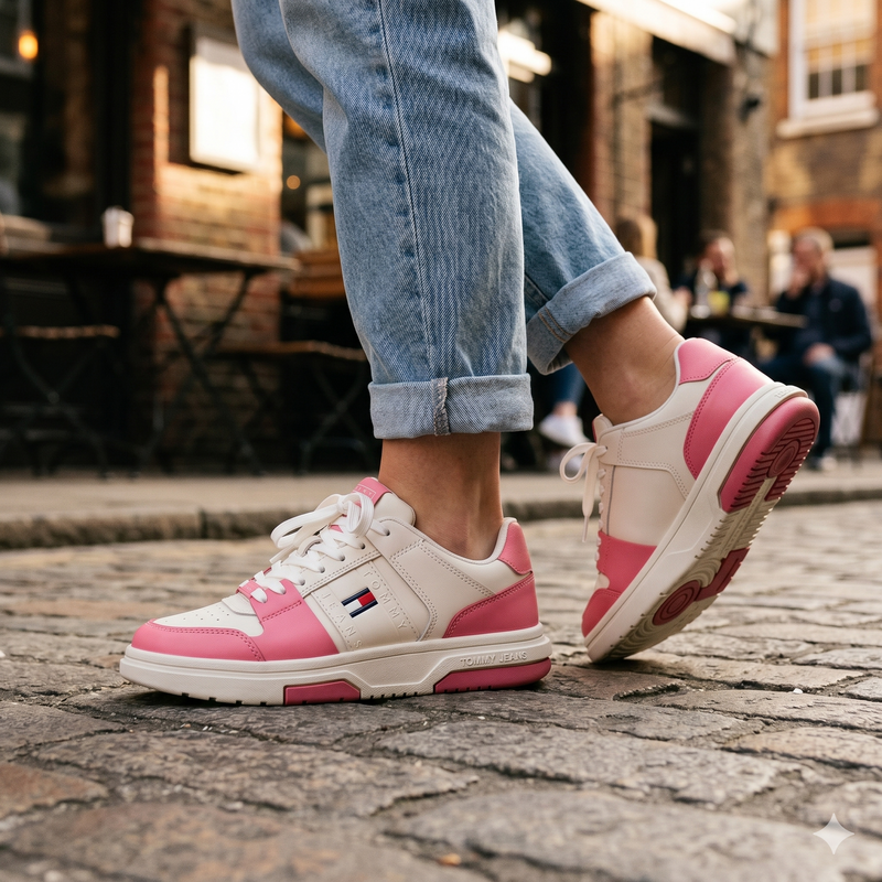 Tommy Hilfiger Rosa Poliuretano Donna Sneaker