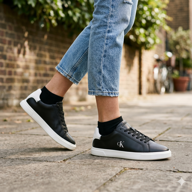 Calvin Klein Black Polyurethane Women Sneaker