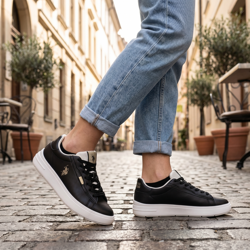 U.S. POLO ASSN. Nero Polyurethane Women's Sneaker