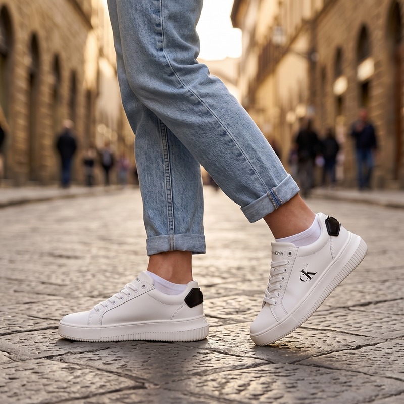 Calvin Klein Bianco Polyurethane Women Sneaker