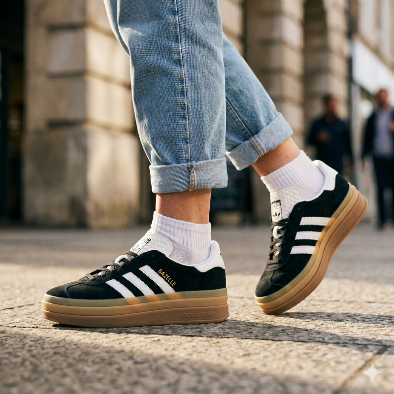 Adidas Originals Black Suede Leather Low Top Sneakers