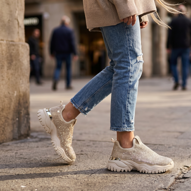 Laura Biagiotti Beige Polyurethane Women Sneaker