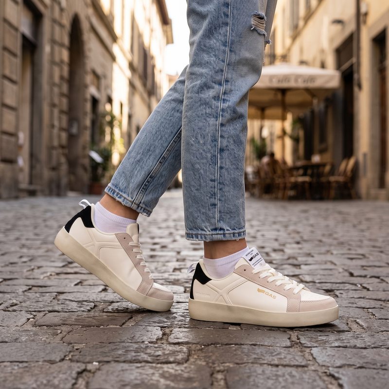Gas Bianco Polyurethane Women Sneaker