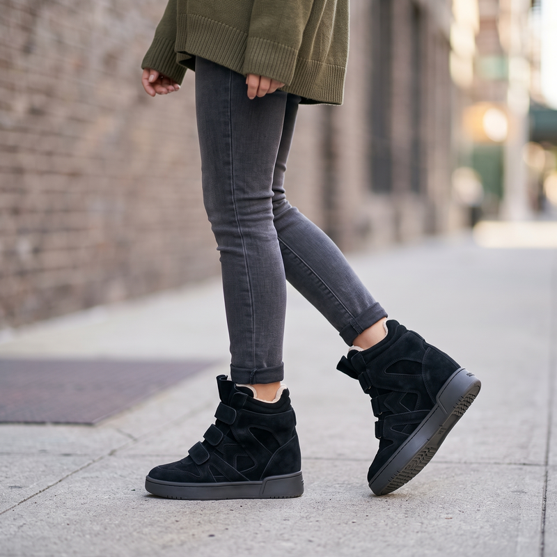 Isabel Marant Black Calf Leather Bos Taurus Sneakers