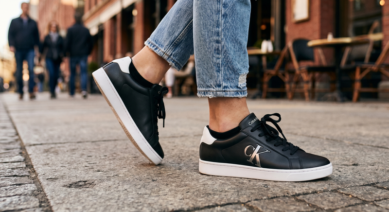 Calvin Klein Black Polyurethane Womens Sneaker