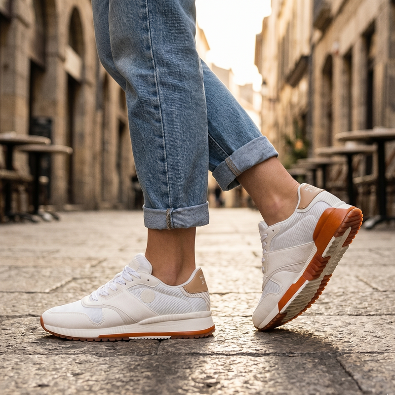 Scotch & Soda White Leather Athletic Sneakers