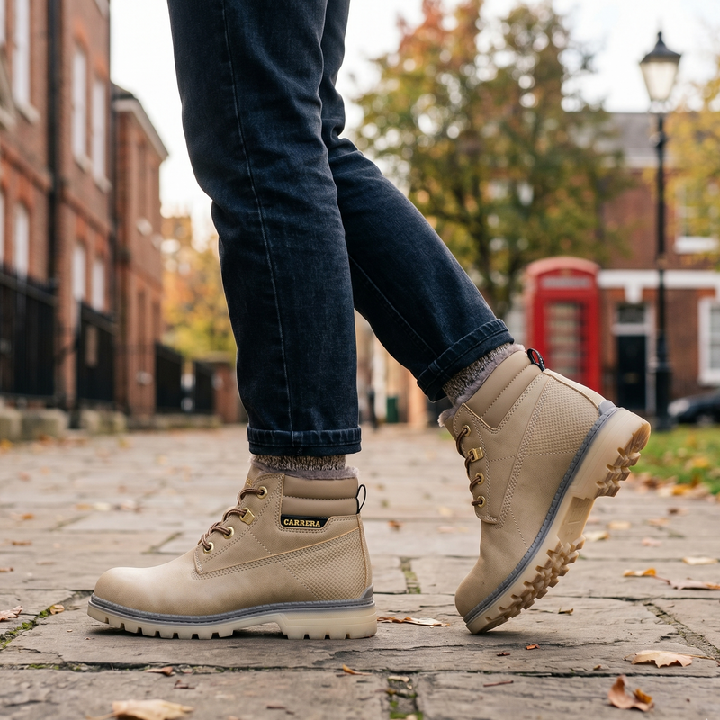 Carrera Beige Polyester Women Boot