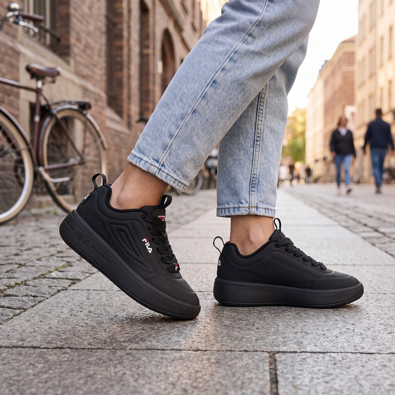 Fila Black Polyurethane Women Sneaker