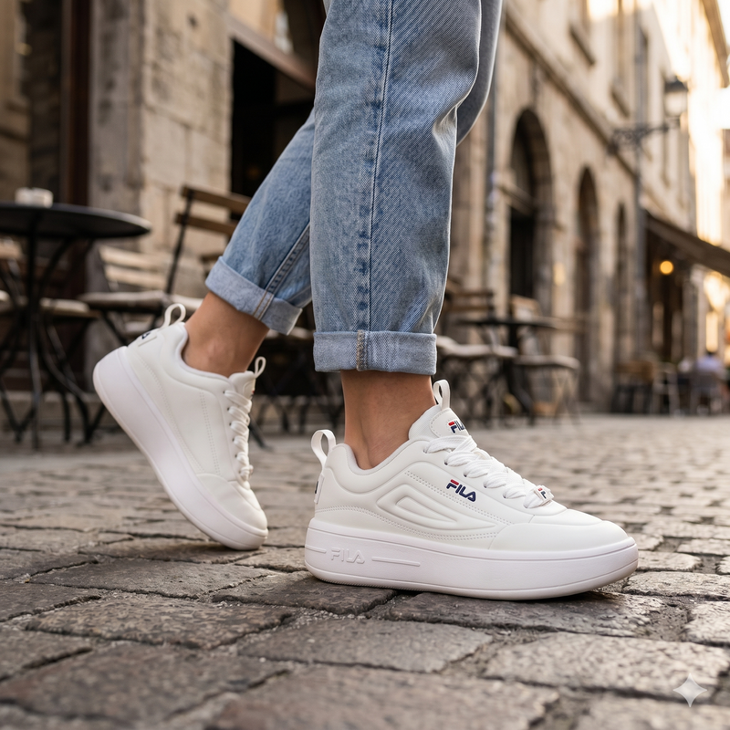 Fila Bianco Polyurethane Women Sneaker