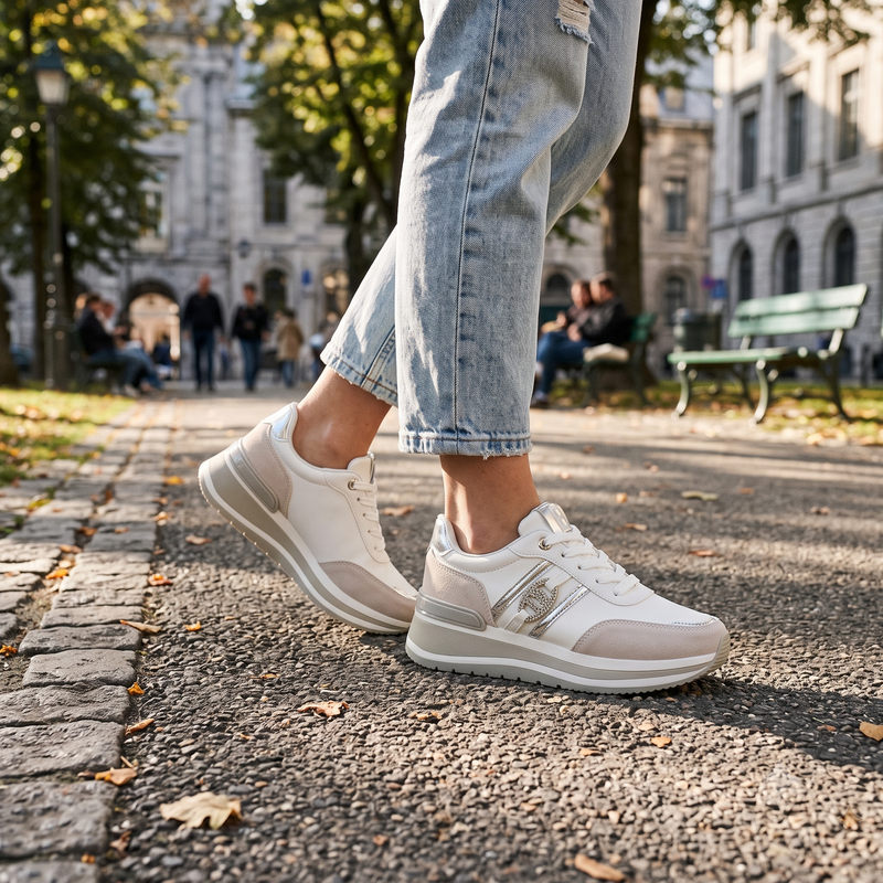 Laura Biagiotti White Polyurethane Women Sneaker