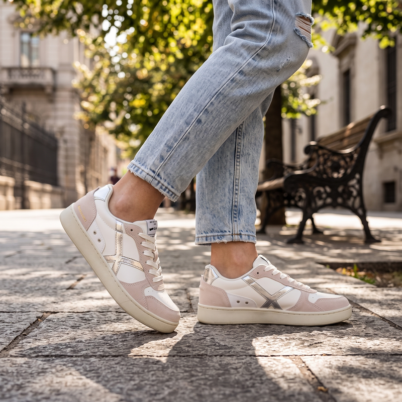 Gas White Polyurethane Women Sneaker
