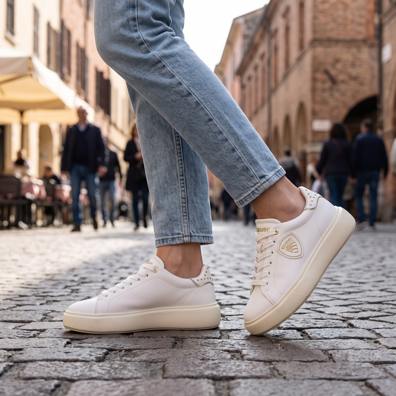 Blauer Bianco Poliuretano Women Sneaker