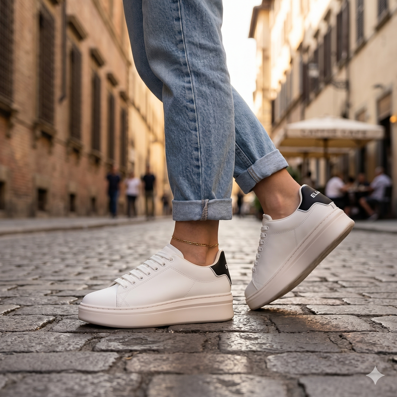Gaelle Paris Bianco Poliuretano Women Sneaker