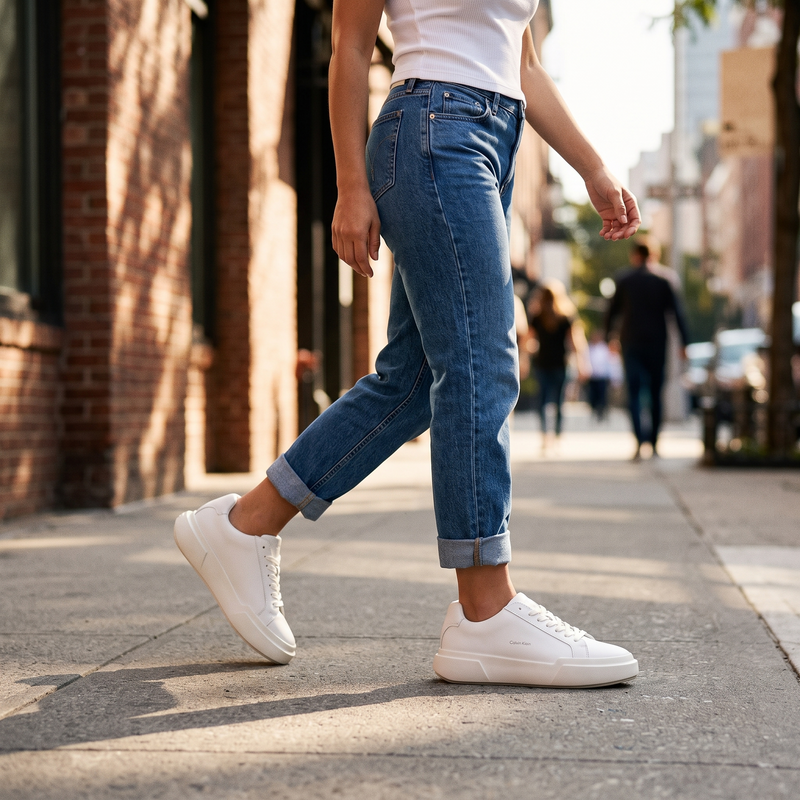 Calvin Klein Bianco Polyurethane Women Sneaker