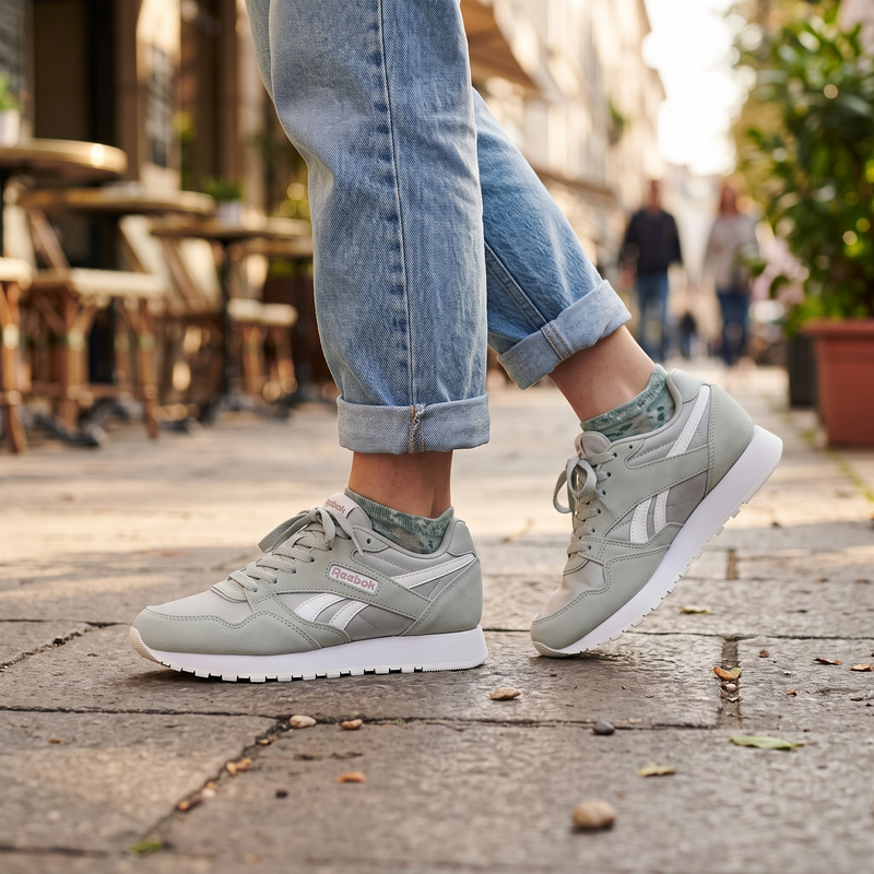 Reebok Gray Polyurethane Women's Sneaker