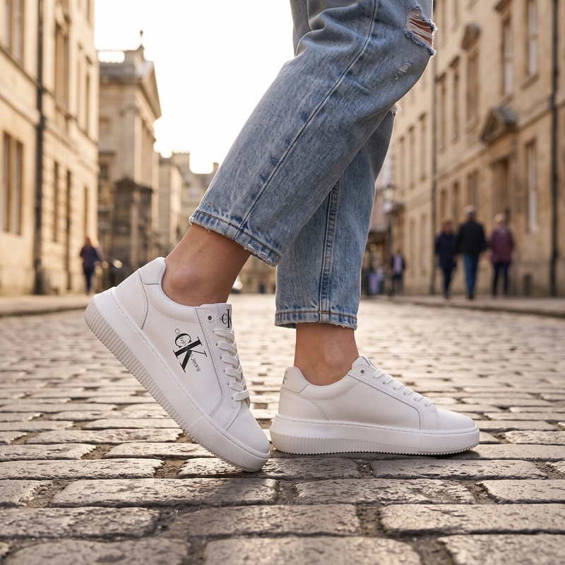Calvin Klein White Polyester Women Sneaker