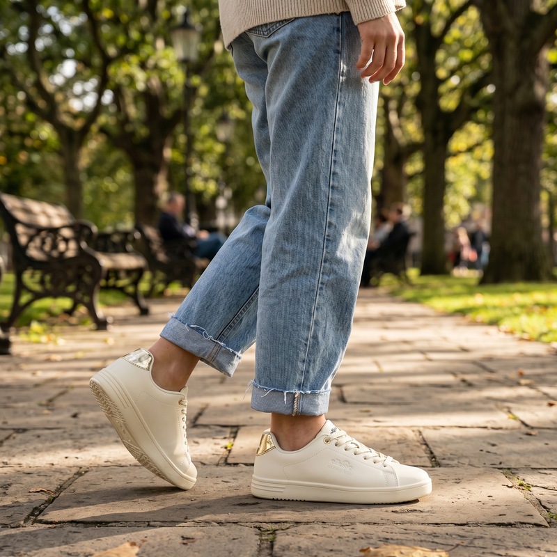 Ellesse White Polyurethane Women Sneaker