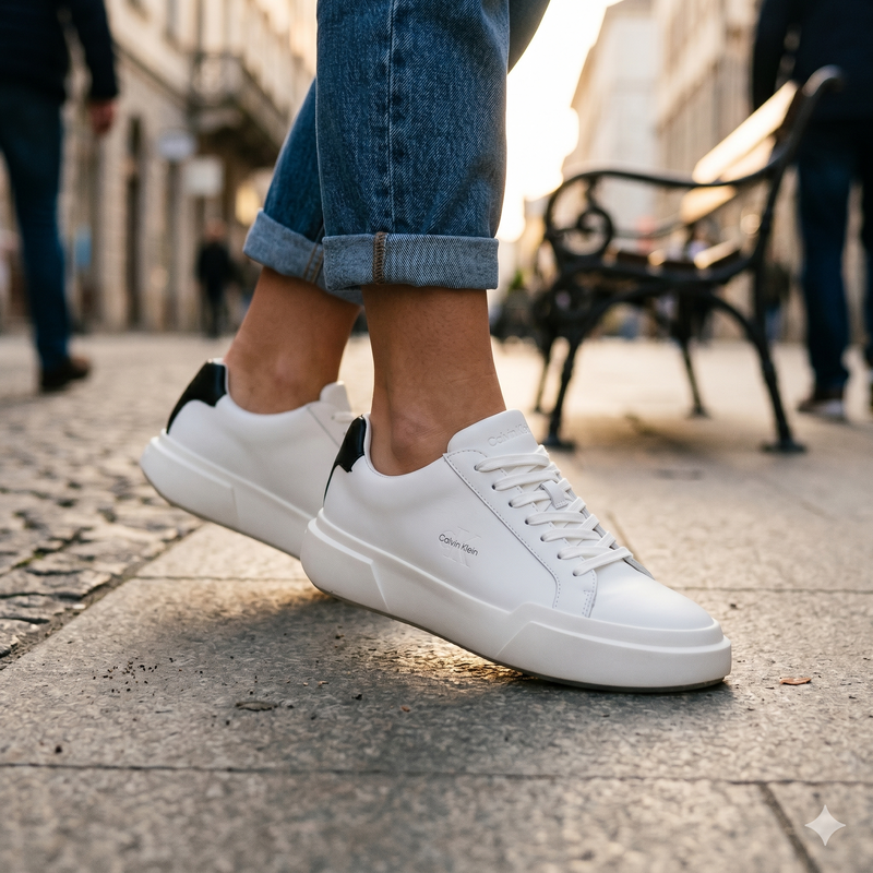 Calvin Klein Bianco Polyurethane Women Sneaker