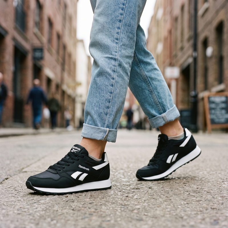 Reebok Black Polyester Womens Sneaker