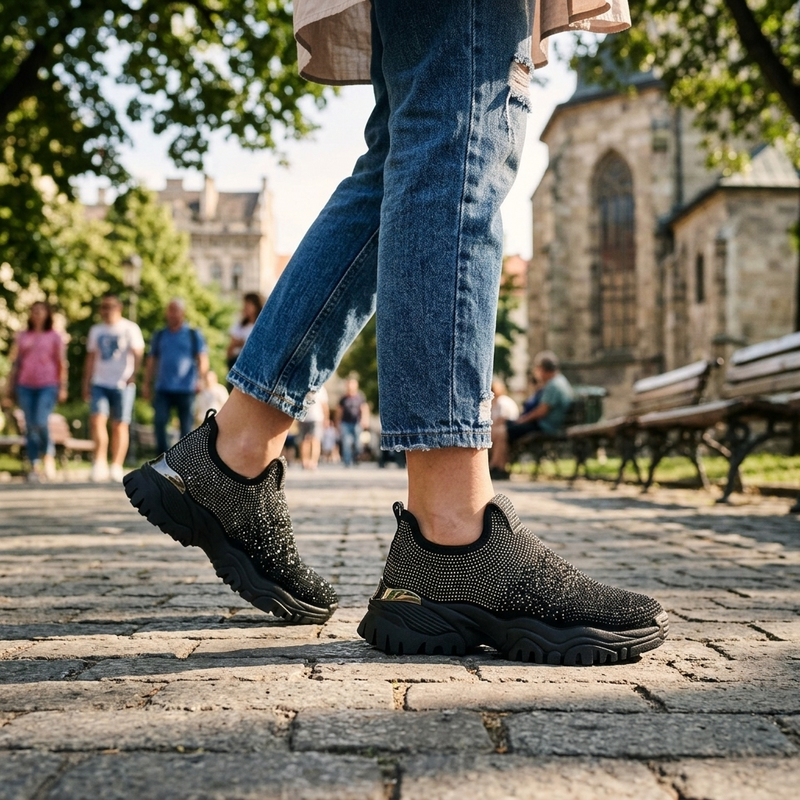 Laura Biagiotti Black Polyurethane Women Sneaker