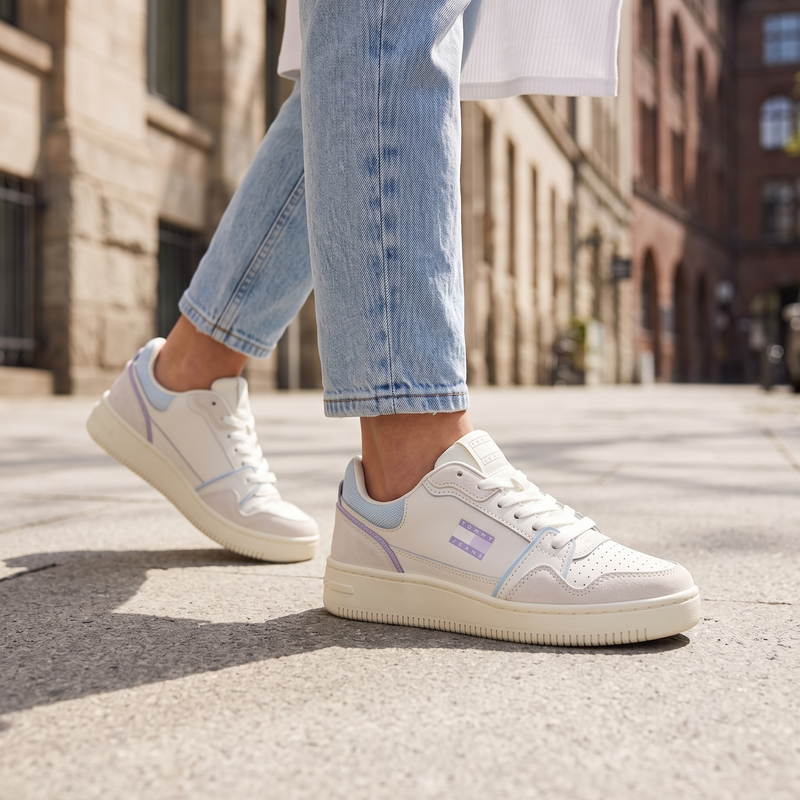 Tommy Hilfiger Bianco Polyurethane Women Sneaker