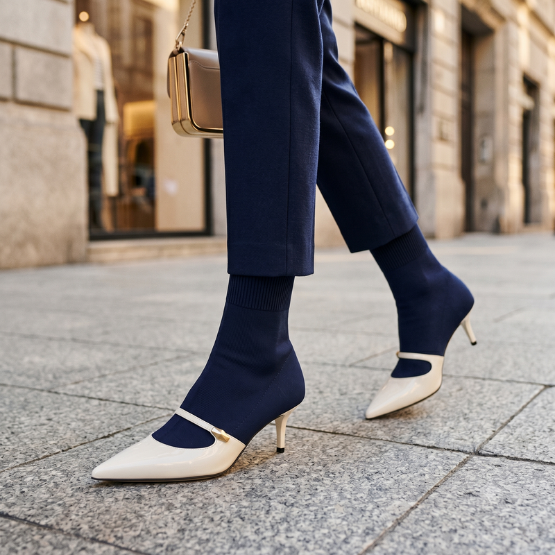Jimmy Choo Blue Fabric Ankle Boots