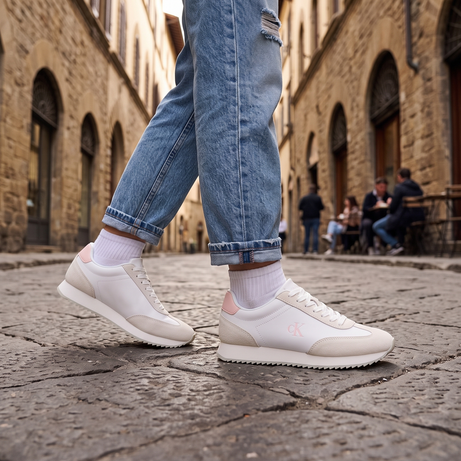 Calvin Klein Bianco Leather Woman Sneaker