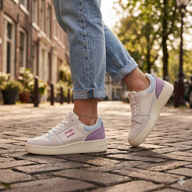 Tommy Hilfiger Bianco Polyurethane Women Sneaker