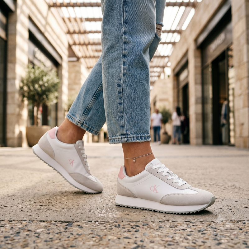 Calvin Klein Bianco Leather Woman Sneaker