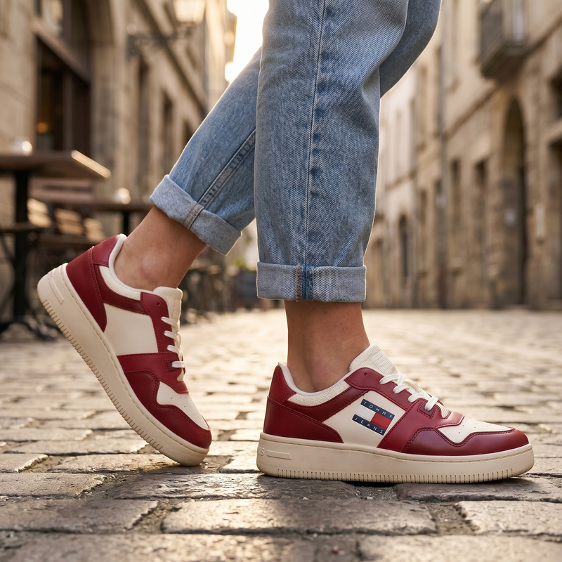 Tommy Hilfiger Rosso Leather Women Sneaker